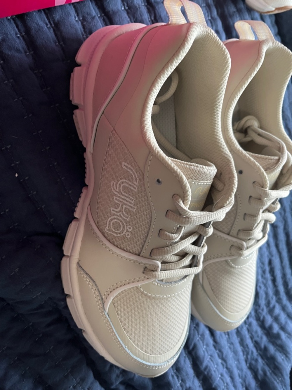 Ryka Cream Lace-Up Walking Sneakers size 8 - Picture 4 of 5